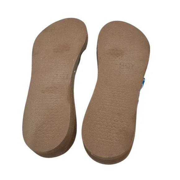 Eliza B Nantucket American Classic Flip Flop Womens Floral Print Sandals Small 6 - Picture 2 of 6